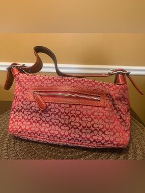 Vintage Coach Signature Mini One-Shoulder Bag M2K-6332 Red Y2K